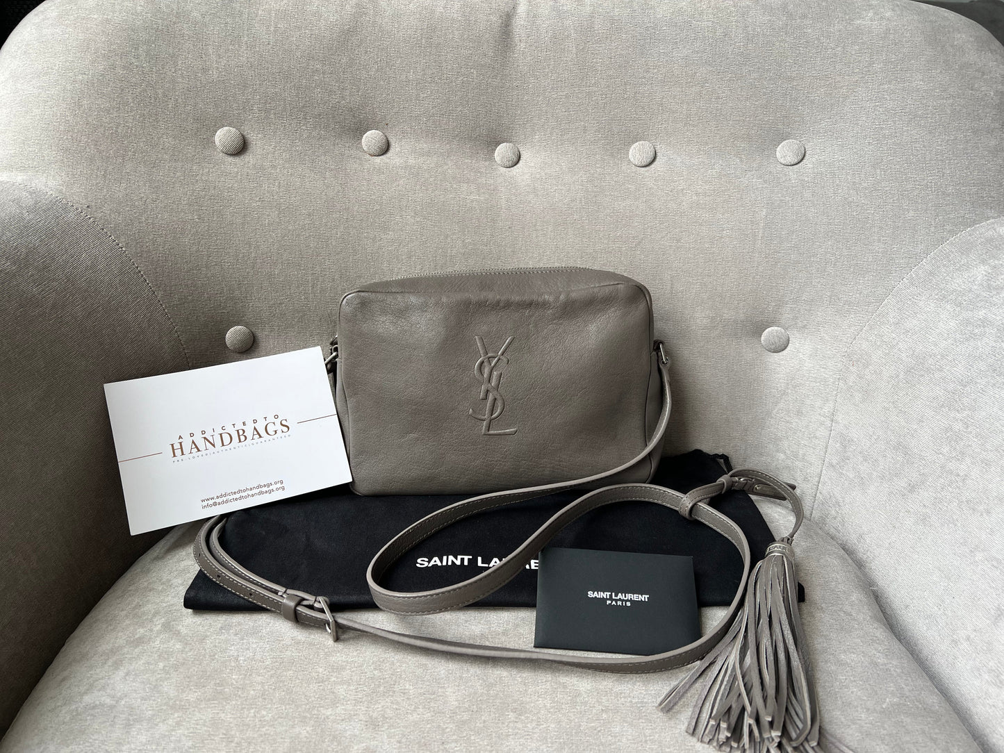 Yves Saint Laurent (YSL) Grey Camera Bag