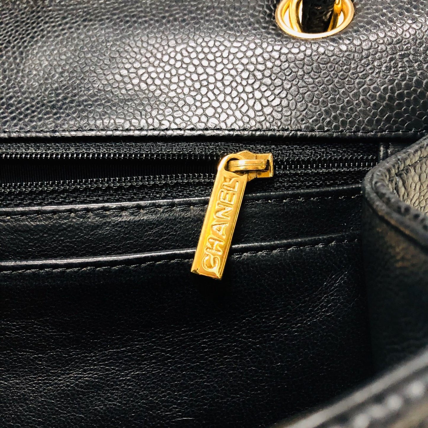 Single Flap Maxi in Black Caviar Leather with GHW