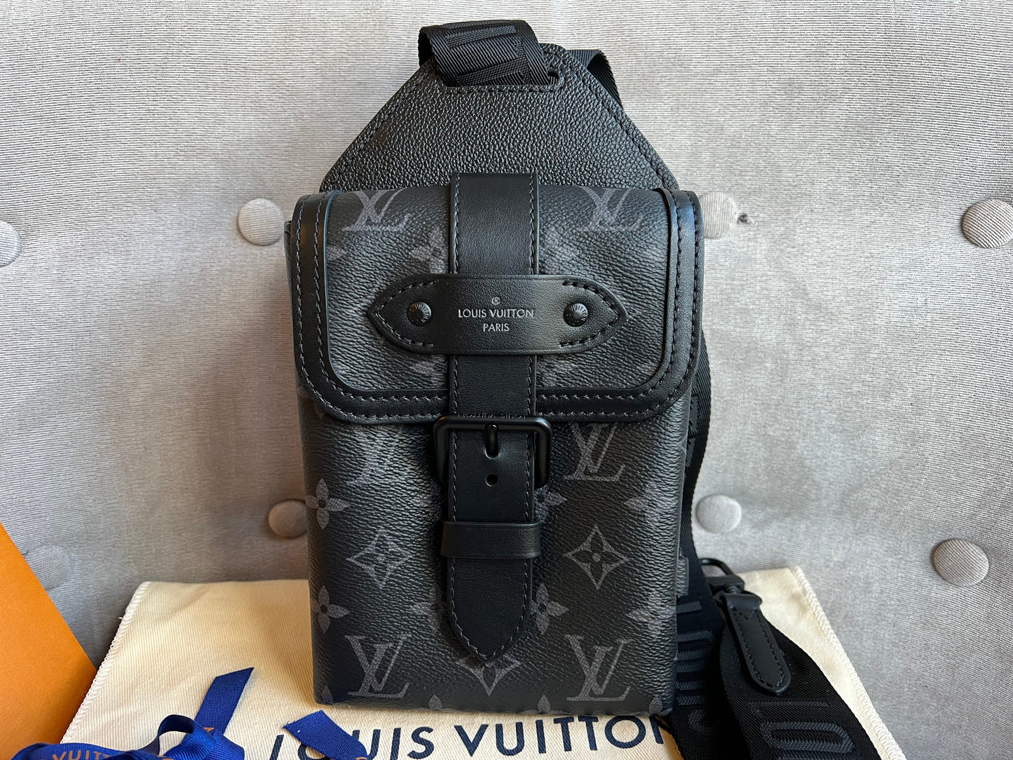 Louis Vuitton Saumur Sling Bag Monogram Eclipse (RRP £1510)