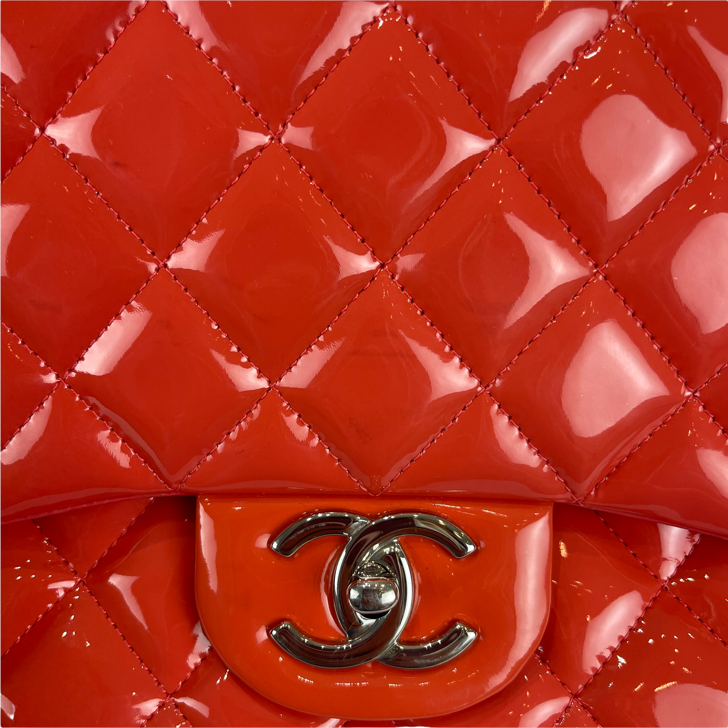 Double Flap Maxi Patent Coral SHW