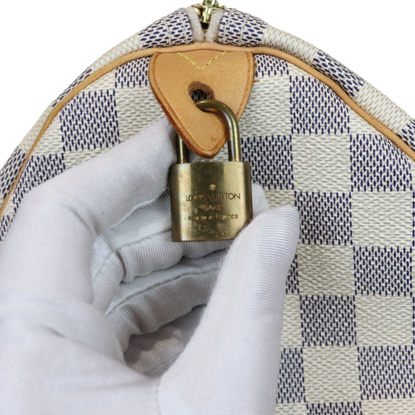 Louis-Vuitton Speedy 30 Damier Azur Canvas GHW