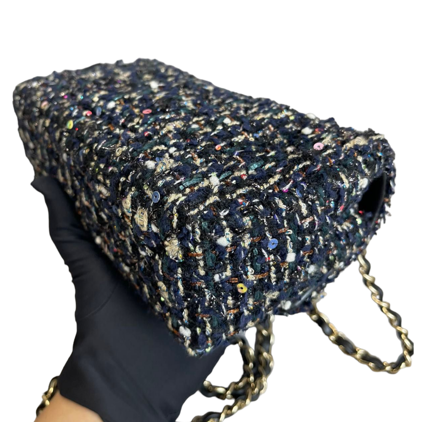 Mini Rectangular Flap Tweed Multicolour GHW