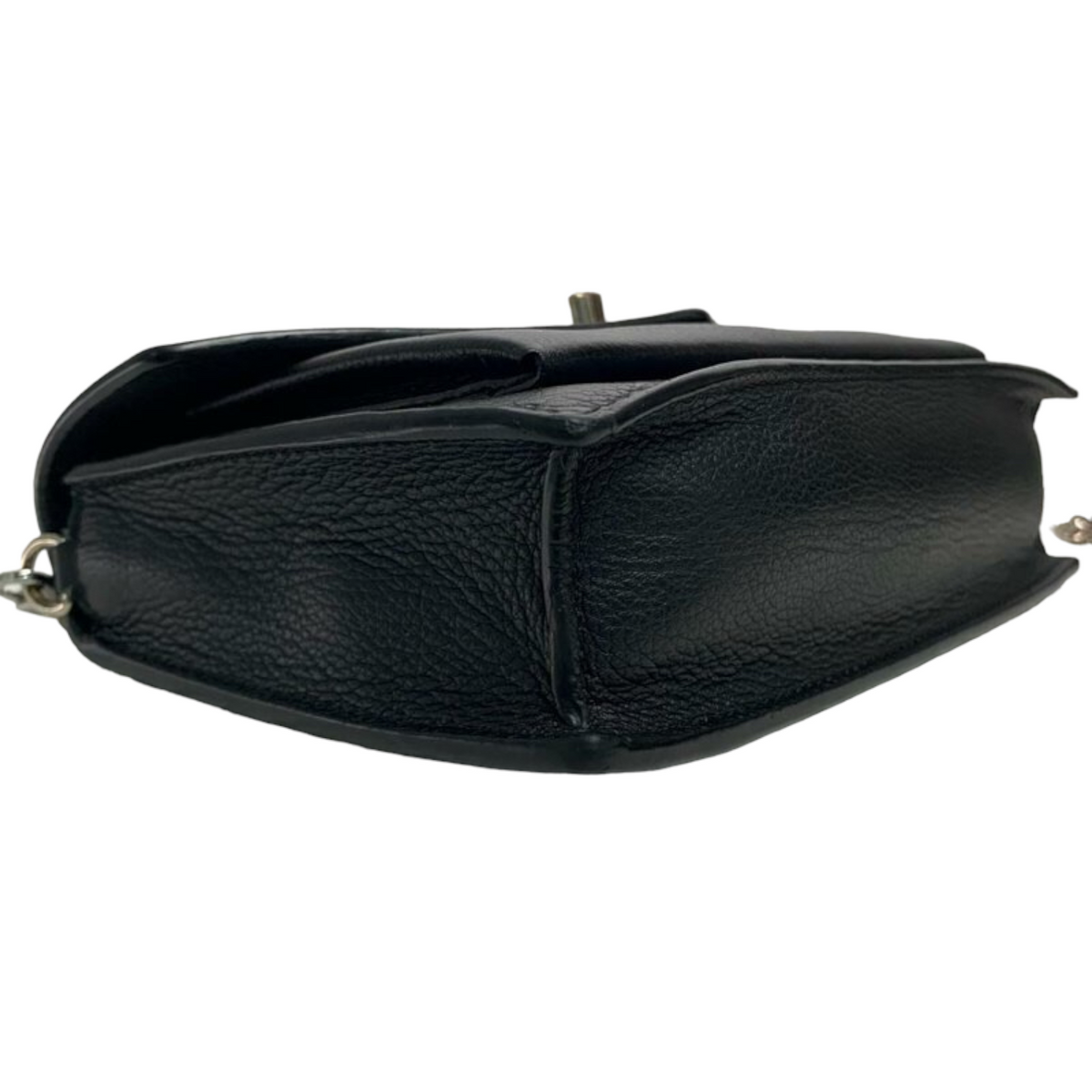 Louis-Vuitton Mylockme Chain Pochette Leather Black SHW
