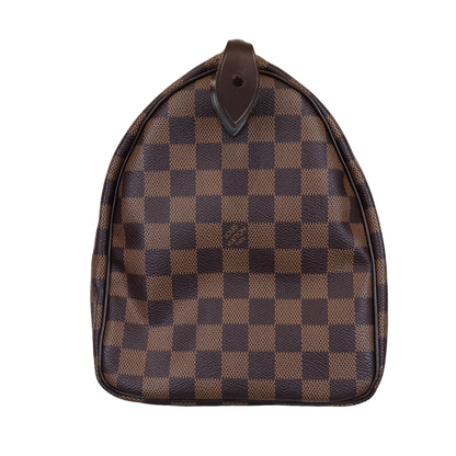 Louis-Vuitton Damier Ebene Speedy 30 Brown GHW