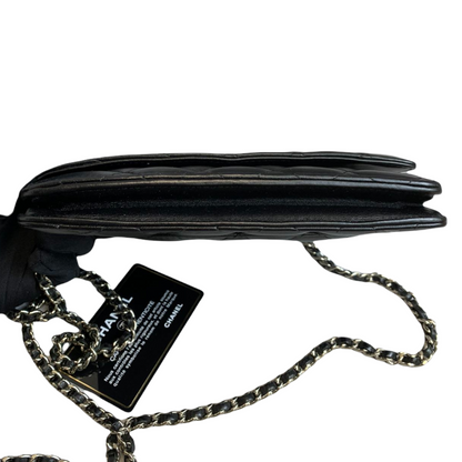 WOC Wallet on Chain Lambskin Black SHW