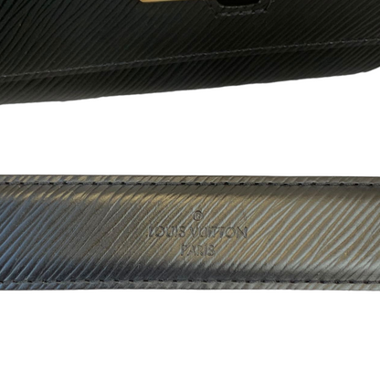 Louis-Vuitton Twist Lock Epi Leather MM Black GHW
