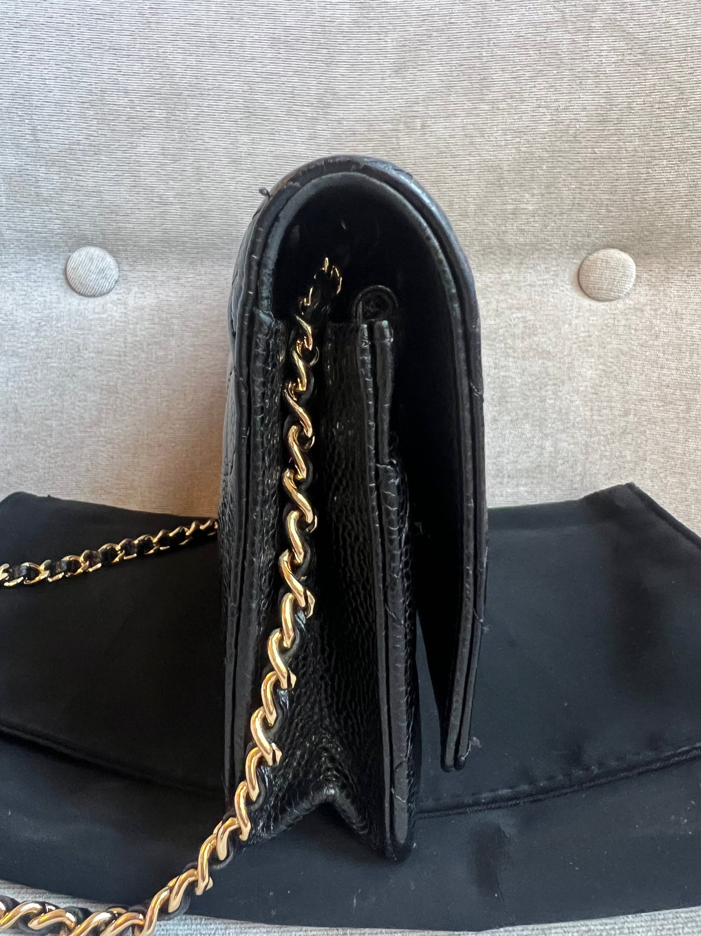 Chanel Black Caviar Wallet on Chain