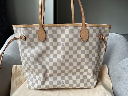Louis Vuitton Neverfull MM  Damier Azur (RRP £1,410)