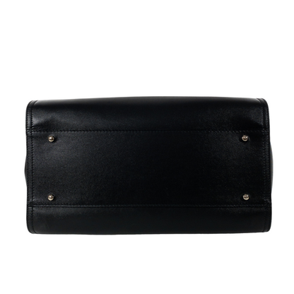 Chanel Black Studded Caviar Deauville SHW