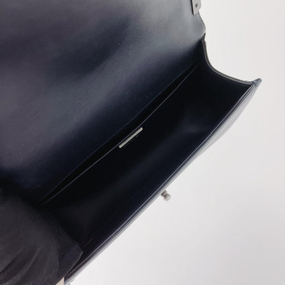 Python-Leather Old Medium Boy Navy Blue