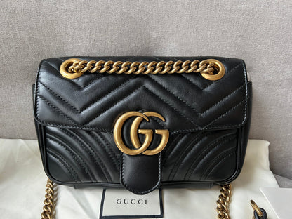 Gucci GG Black Marmont Mini Shoulder Bag (RRP £1,700)