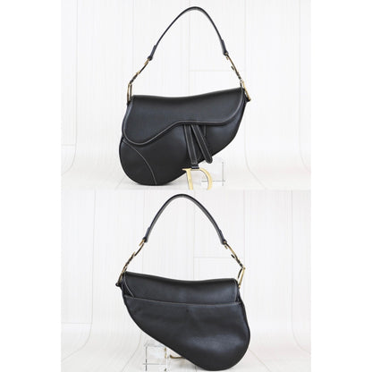 Rank A ｜ Dior Trotter Saddle Bag Black Shoulder Bag｜052804