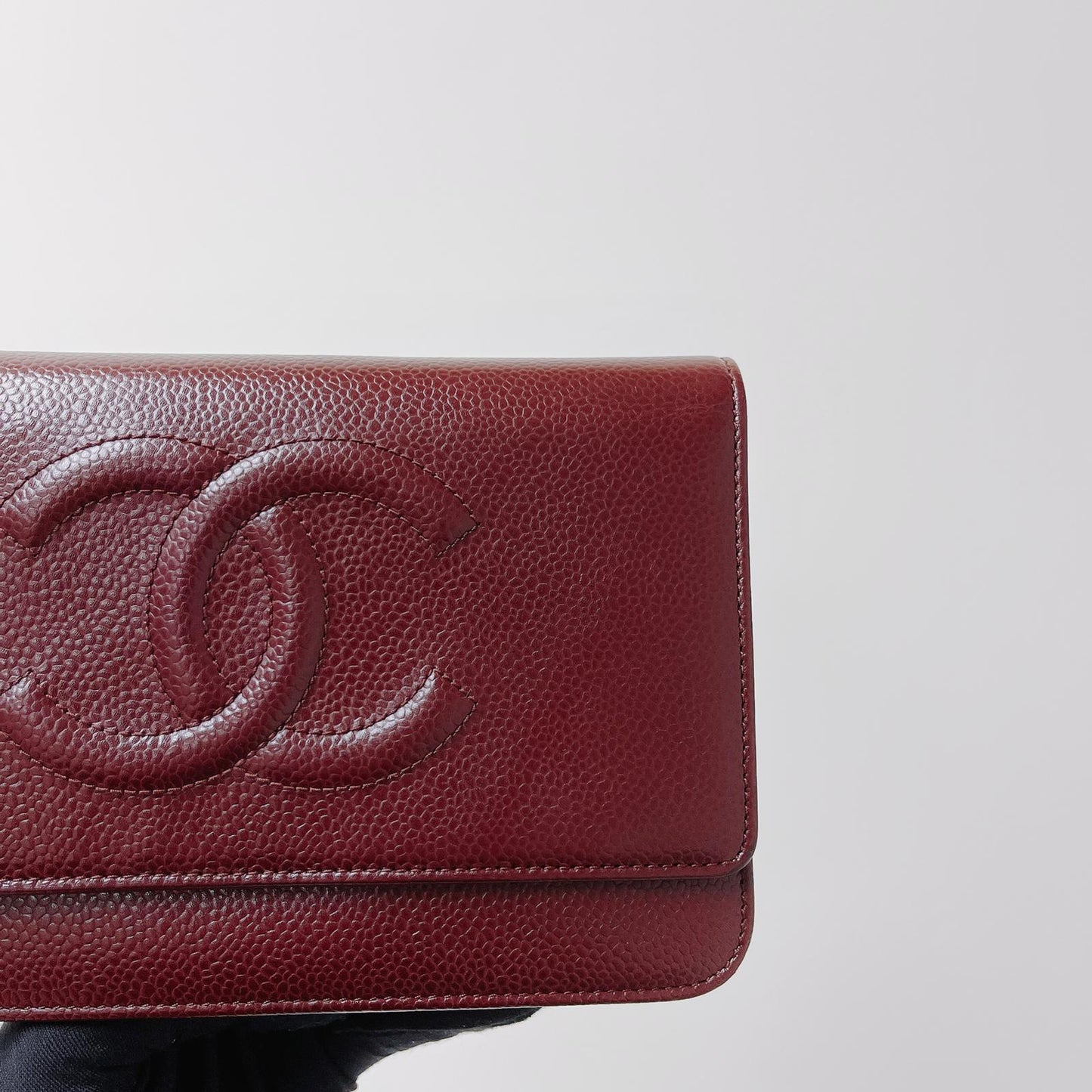 Timeless CC Wallet on Chain Burgundy