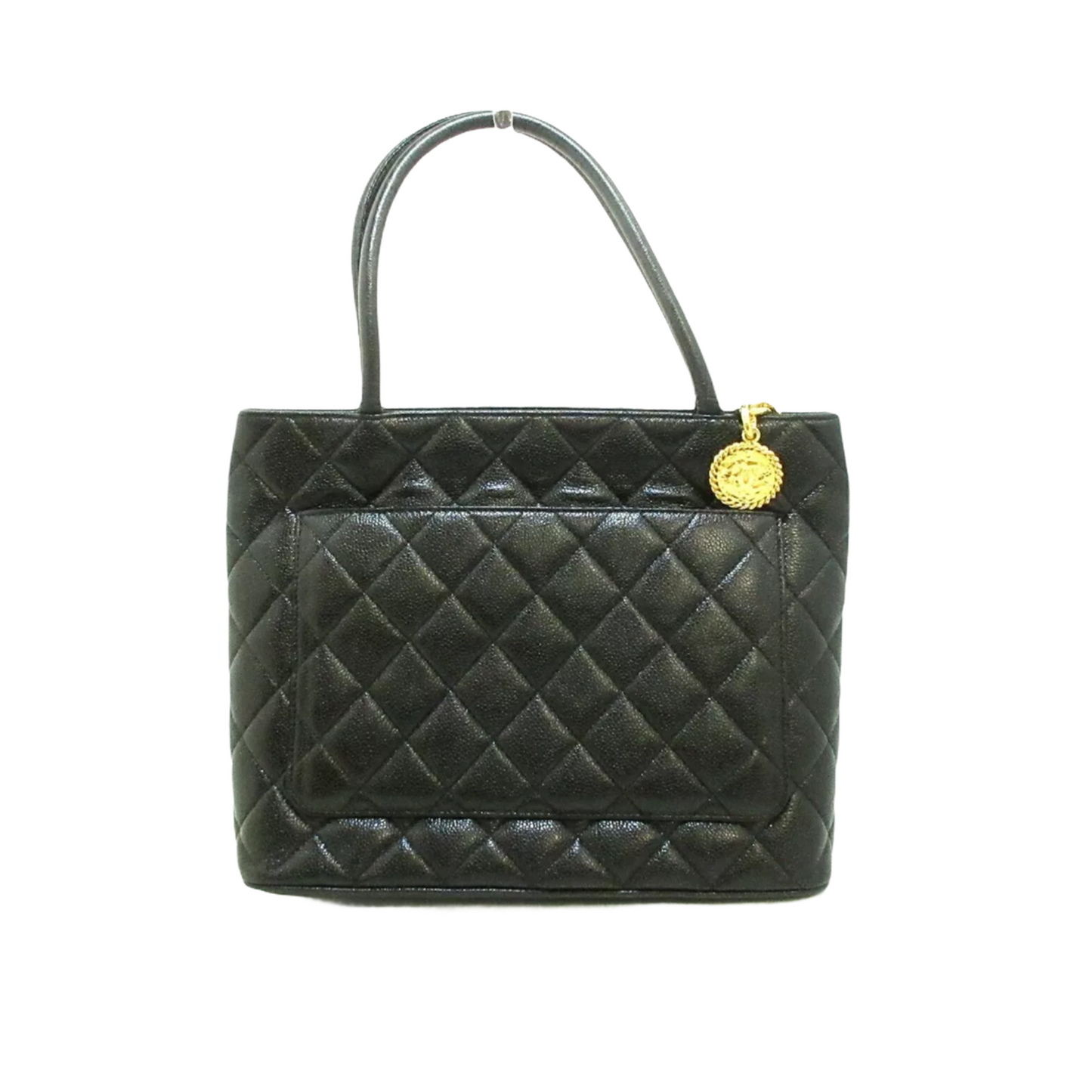 Medallion tote Caviar GHW Black