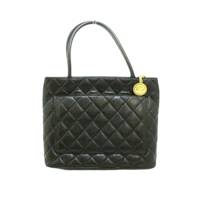 Medallion tote Caviar GHW Black