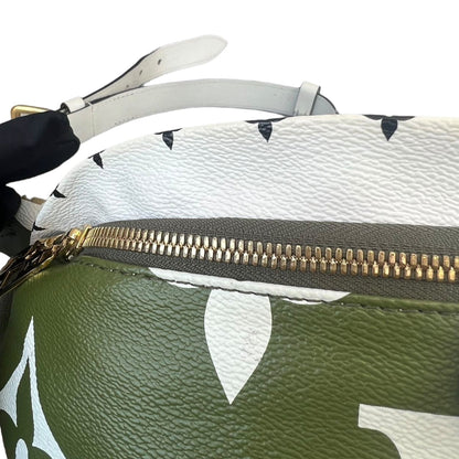 Louis-Vuitton Monogram Giant Bum Bag Khaki White GHW