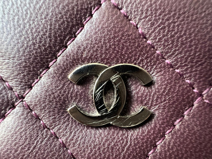 Chanel Aubergine Lambskin Wallet on Chain