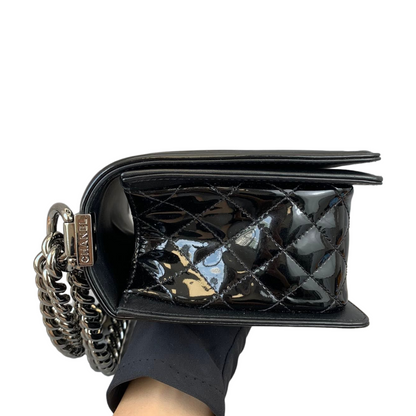 Old Medium Boy Patent Black SHW