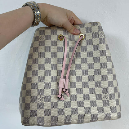 Louis-Vuitton NeoNoe MM Damier Azure Pink