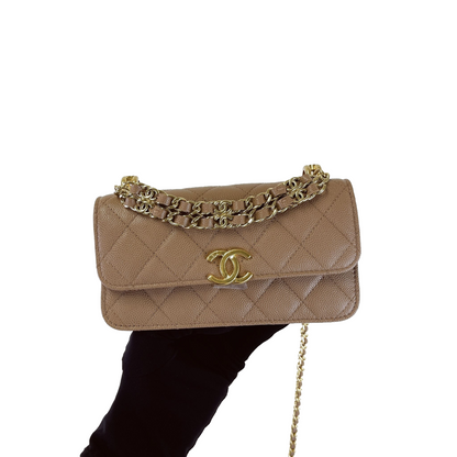 WOC 22K Quilted Caviar Dark Beige GHW