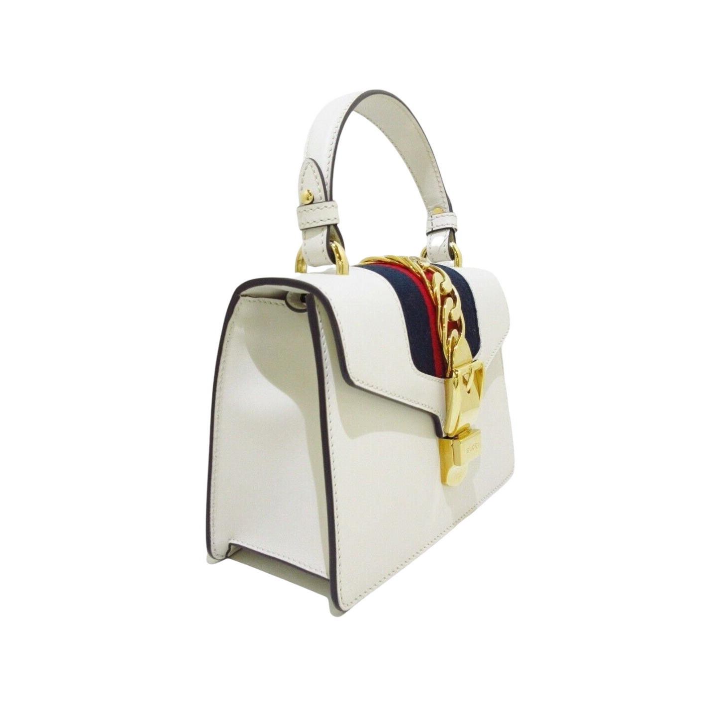 Gucci Sylvie Mini Leather White GHW