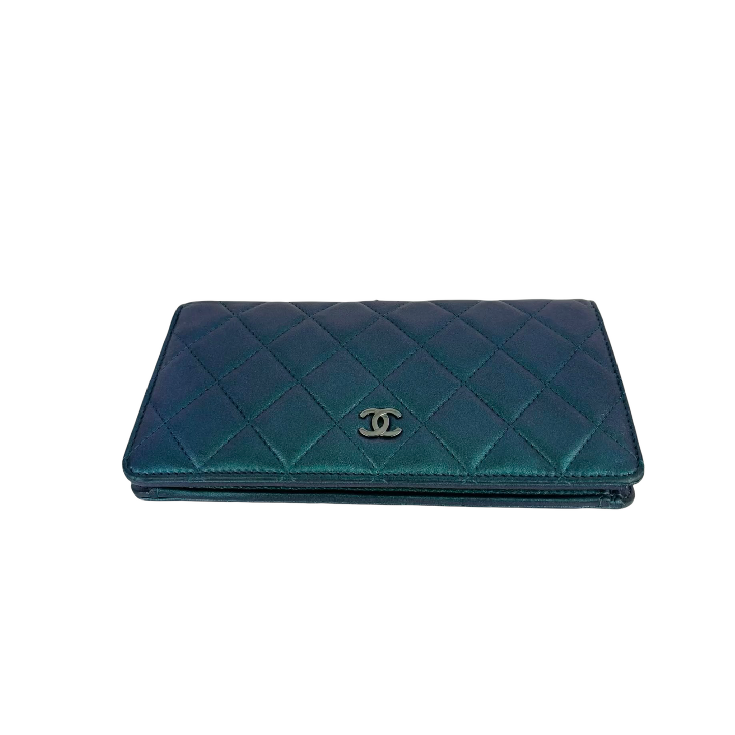 Yen Iridescent Wallet Lambskin Green SHW