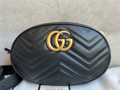 Gucci GG Black Marmont Belt Bag
