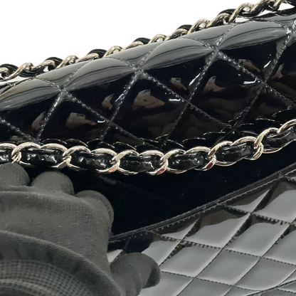 Double Flap Jumbo Patent Black SHW