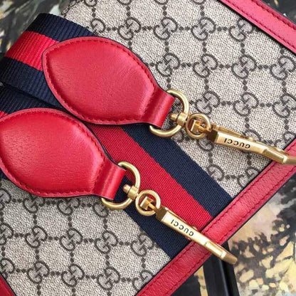 GUCCI GG Supreme Monogram Queen Margaret Top Handle Bag