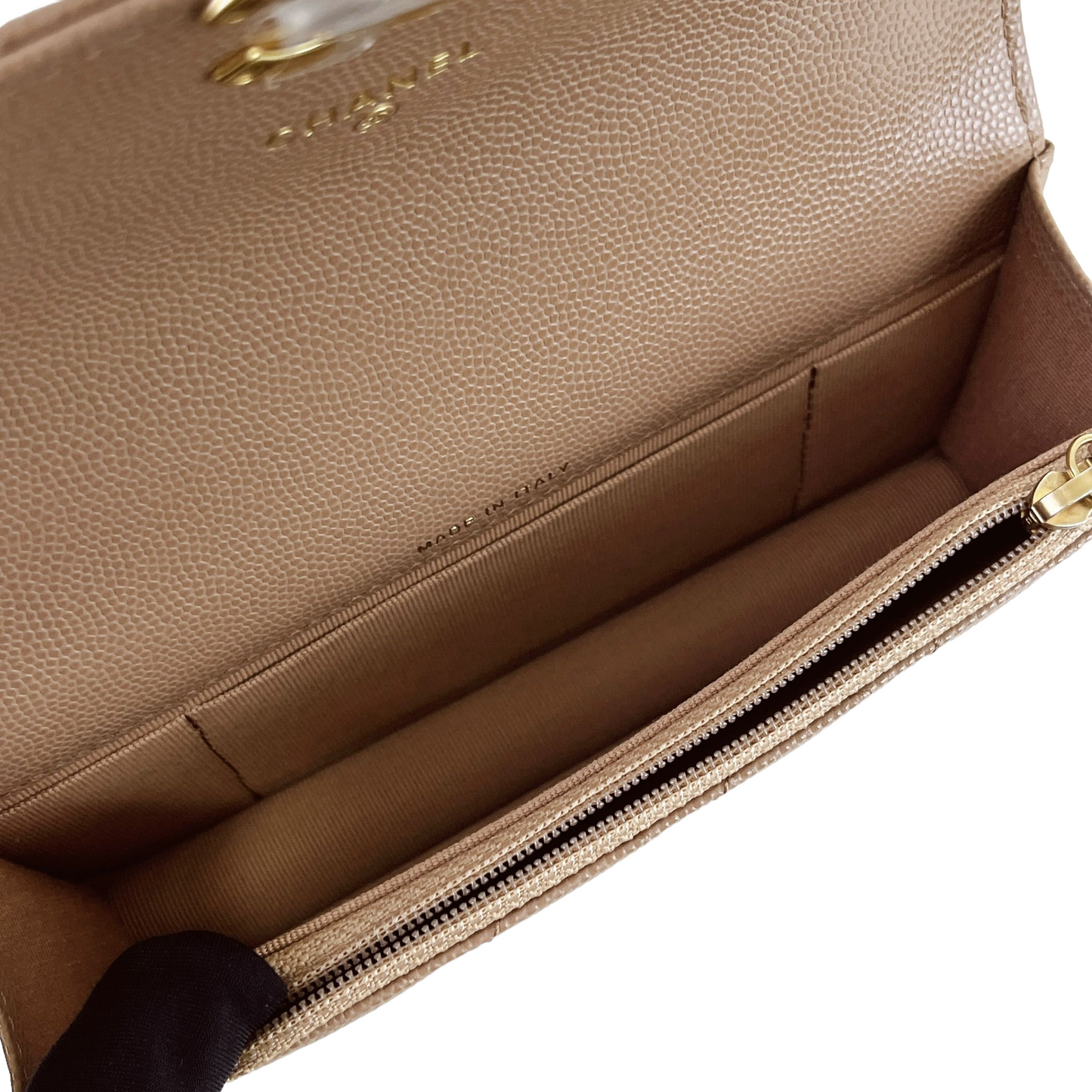 WOC 22K Quilted Caviar Dark Beige GHW