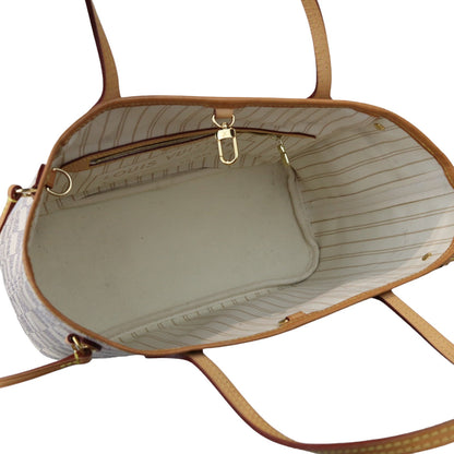 Louis-Vuitton Neverfull PM Damier Azure Canvas White GHW