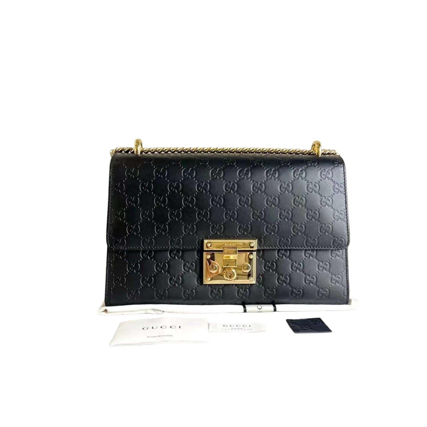 Gucci Padlock GG Embossed Medium Black GHW
