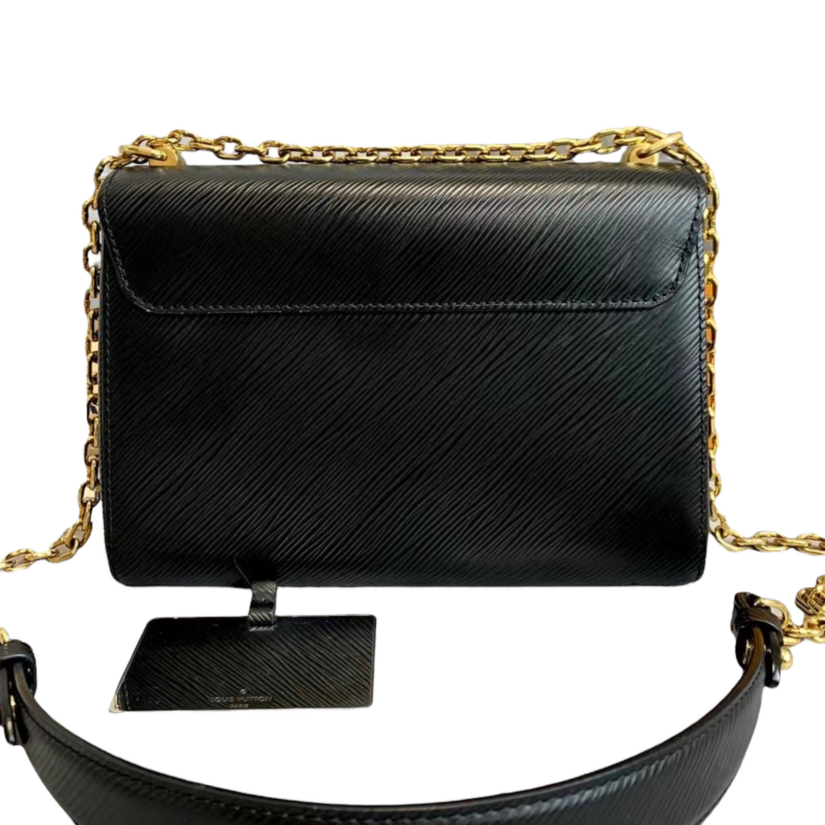 Louis-Vuitton Twist Lock Epi Leather MM Black GHW