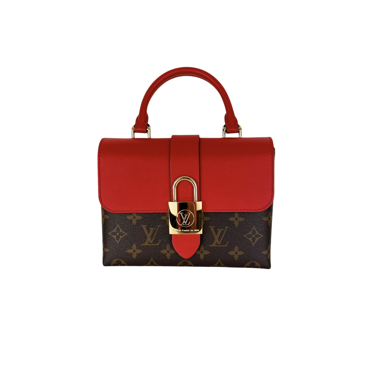 Louis-Vuitton Locky BB Monogram Canvas Brown/Red GHW