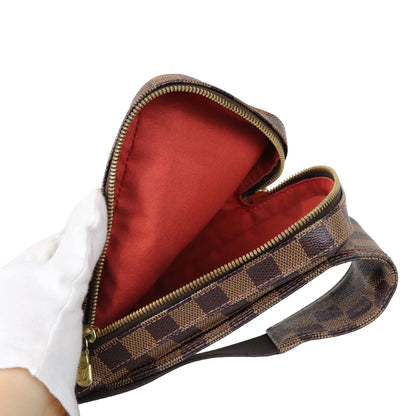 Louis-Vuitton Damier Ebene Geronimos Waist fanny Black GHW