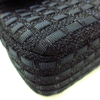 Medium Classic Flap Black Tweed SHW