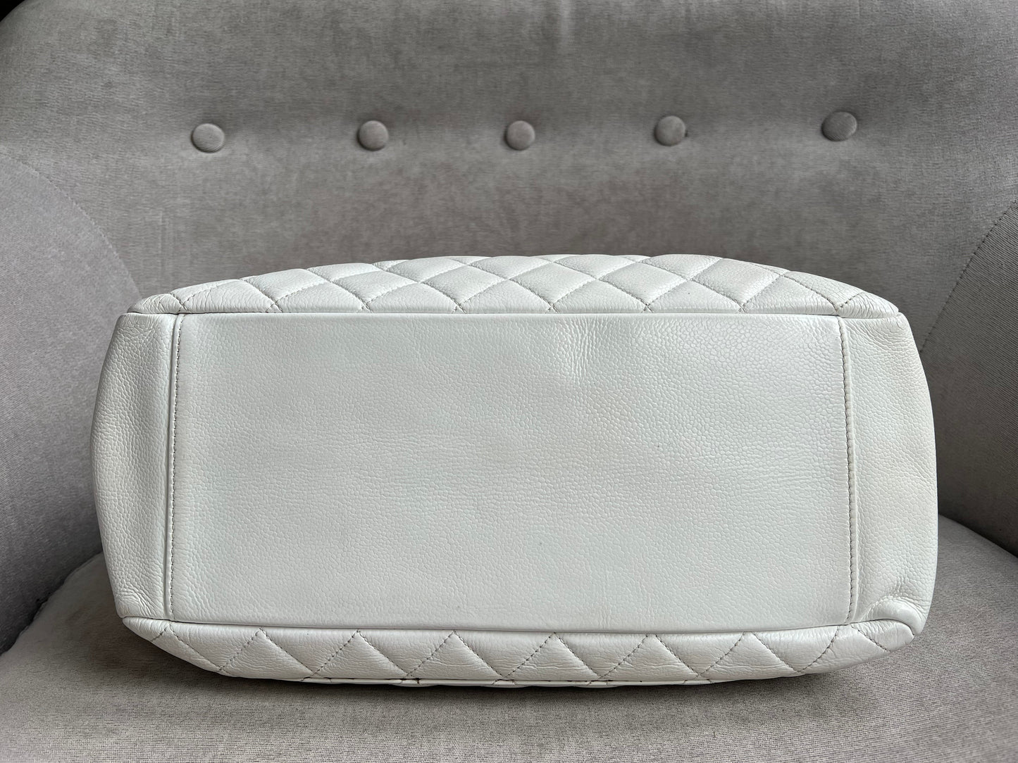 Chanel White Caviar Grand Shopper Tote (GST)