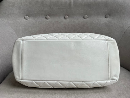 Chanel White Caviar Grand Shopper Tote (GST)
