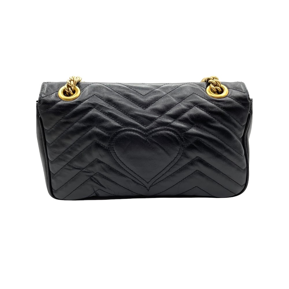 Gucci GG Marmont Small Matelassé Black GHW