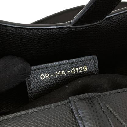 Medium Saddle Calfskin Black GHW