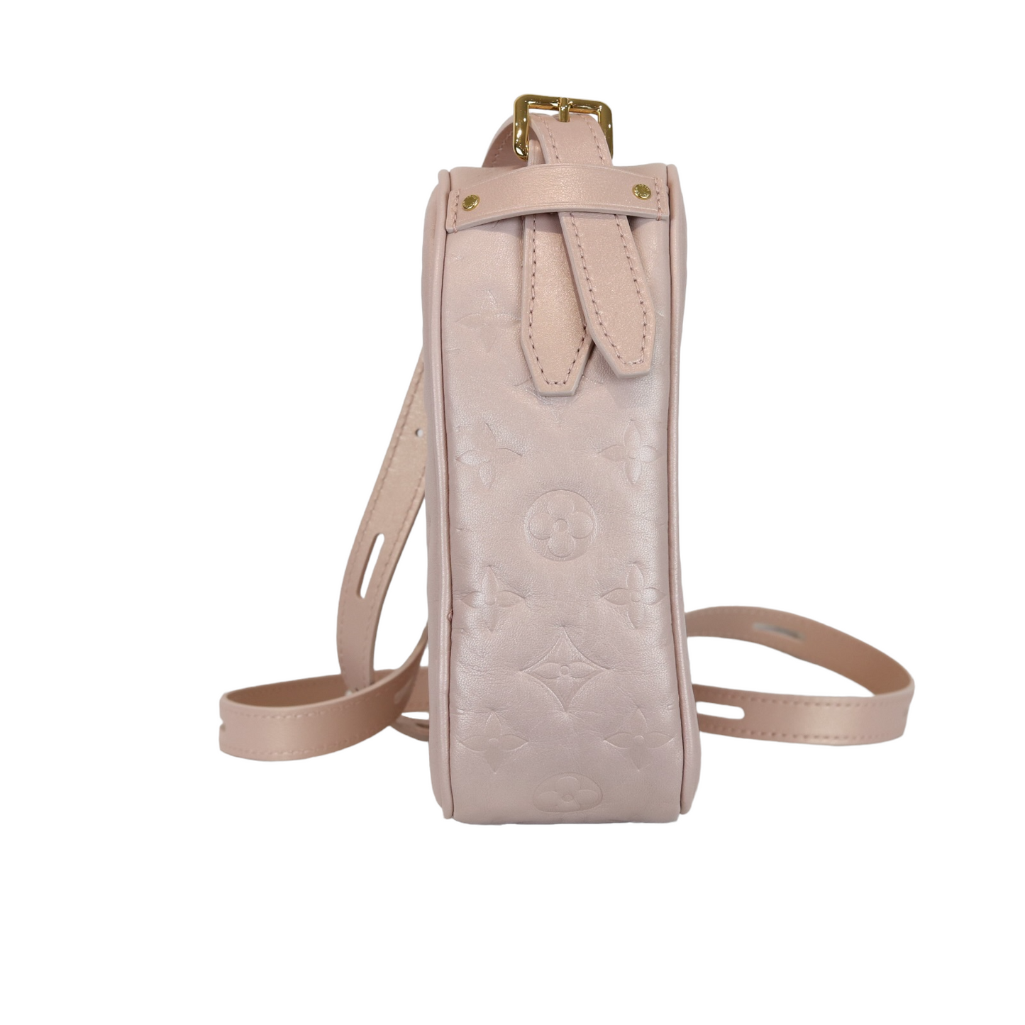 Louis-Vuitton Embossed Leather Sac Coeur Pink GHW