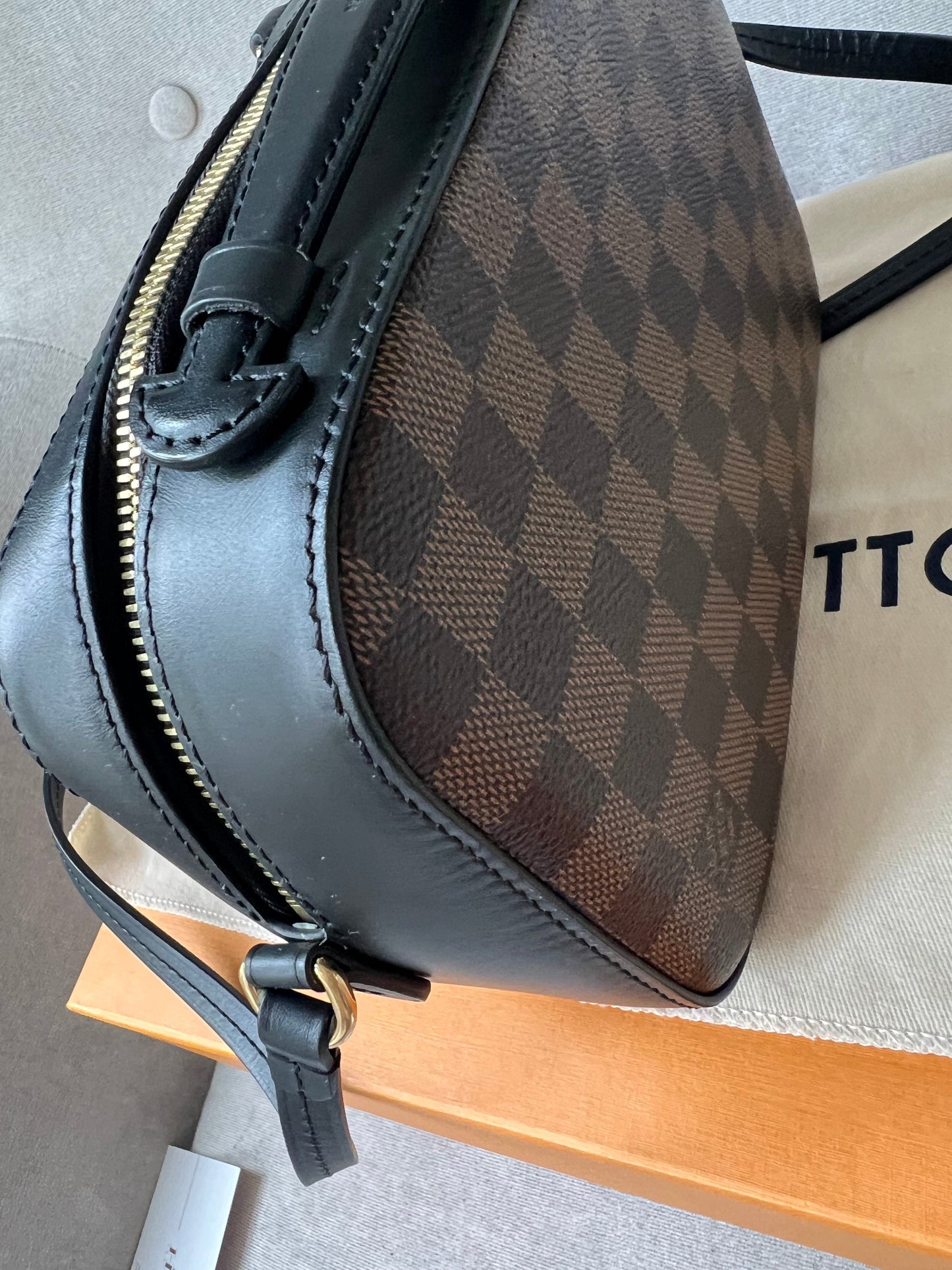 Louis Vuitton Santa Monica Damier Ebene and Black