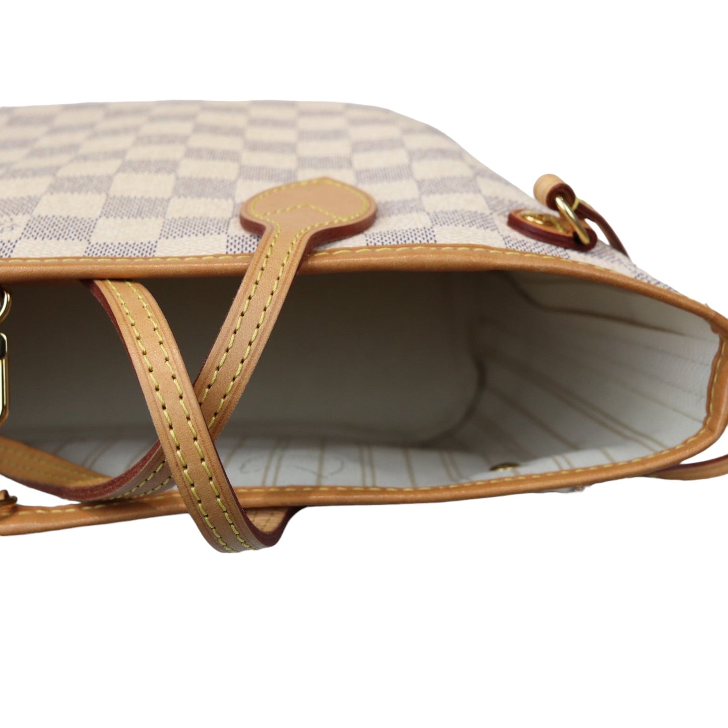 Louis-Vuitton Neverfull PM Damier Azure Canvas White GHW