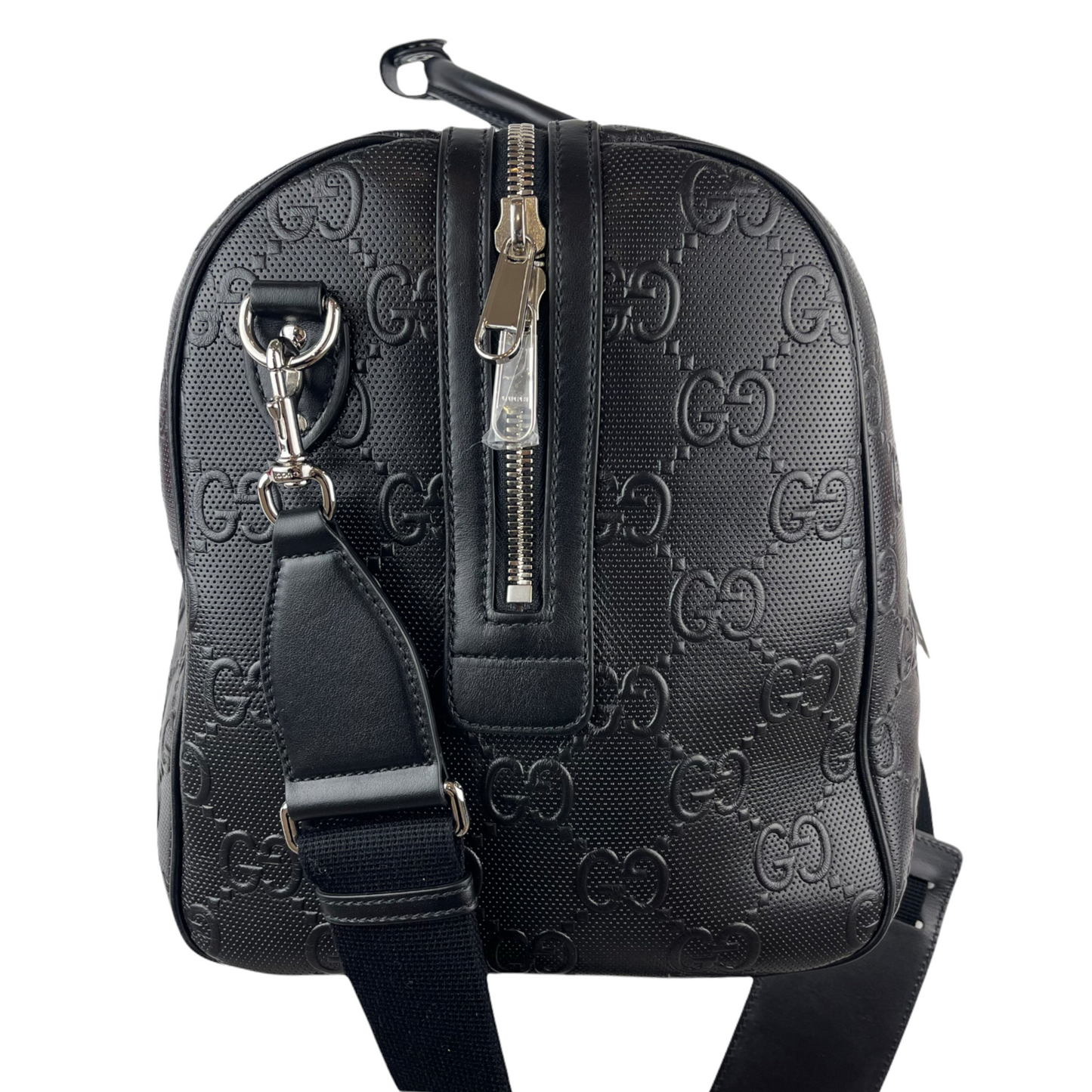 Gucci Logo-embossed Holdall Duffle Black SHW