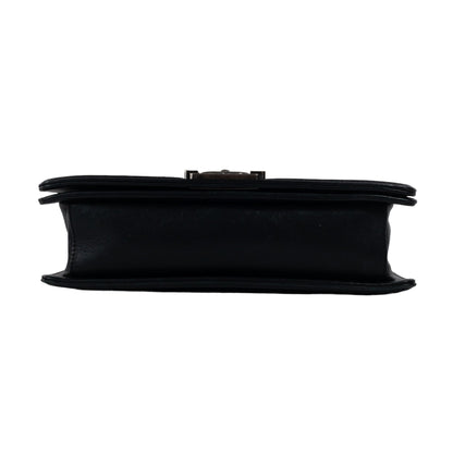 Chanel Black Arabesque Embossed Medium Boy Bag RHW