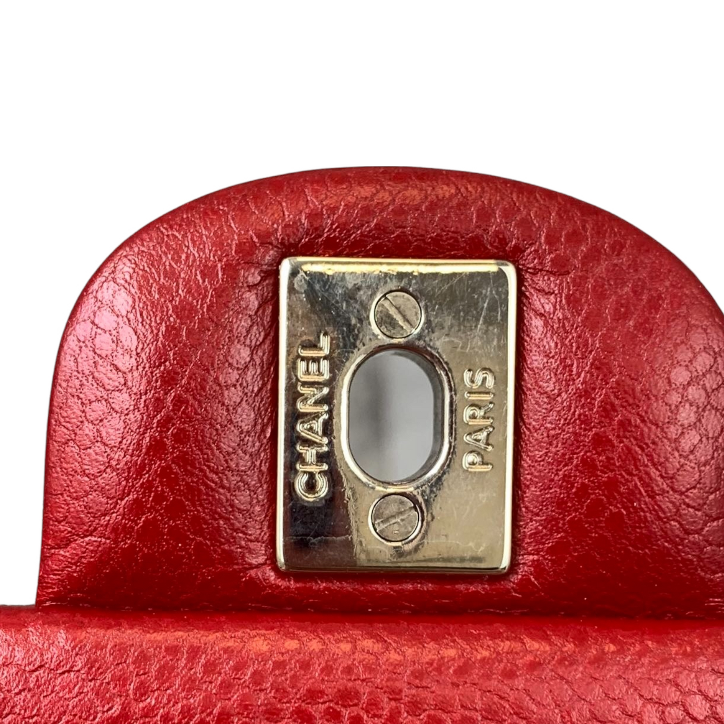 Classic Flap Caviar Medium Red SHW