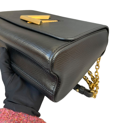 Louis-Vuitton Twist Lock Epi Leather MM Black GHW