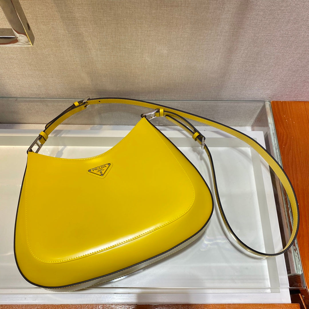 Prada Cleo brushed Leather Shoulder Bag