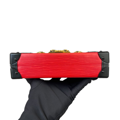 Louis-Vuitton Petit Malle Epi Trunk Clutch Red GHW