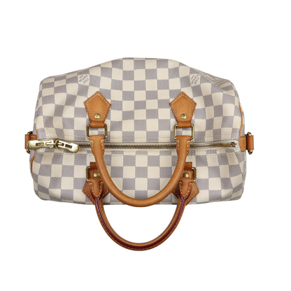 Louis-Vuitton Monogram Speedy Bandouliere 30 Damier Azure